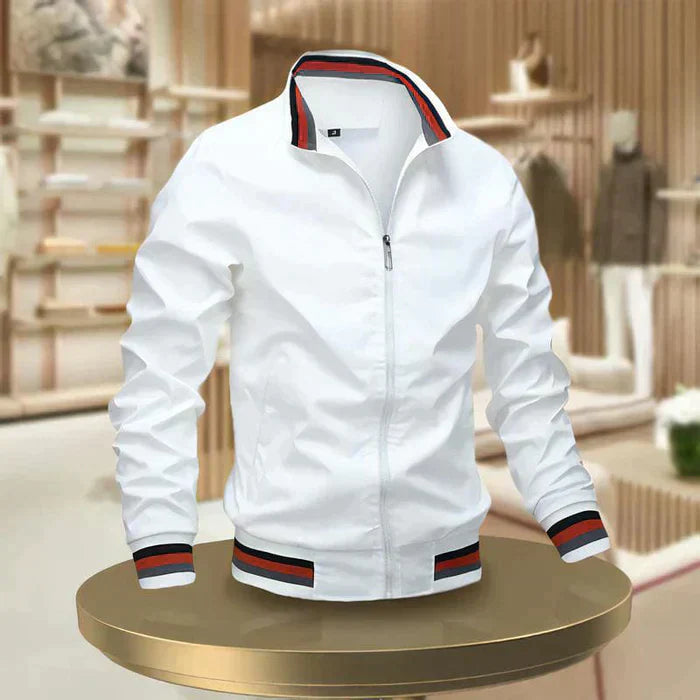 Lisslune | Chic Zip Up Summer Jacket with Ribbed Cuffs for Men