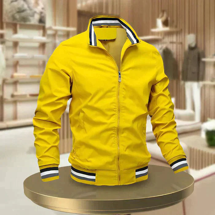 Lisslune | Chic Zip Up Summer Jacket with Ribbed Cuffs for Men