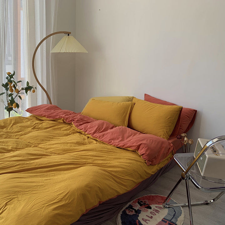 Rynx Two-Color Aesthetic Bedding Set