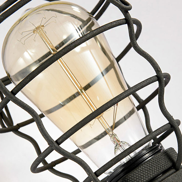 Lisslune | Vintage Industrial Coated Wall Lamp 1 Light Metal Wall Mount Light with Water Pipe in Black for Dining Room