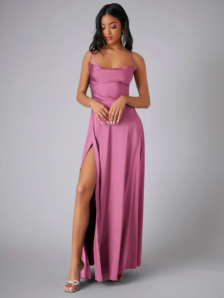 Lisslune | Elegant Maxi Dress Made of Satin