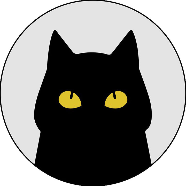 Lisslune | Gray Children's Room Rug Children Animal Cat Funny Facial Expression Pattern Area Rug Polyester Stain Resistant Rug