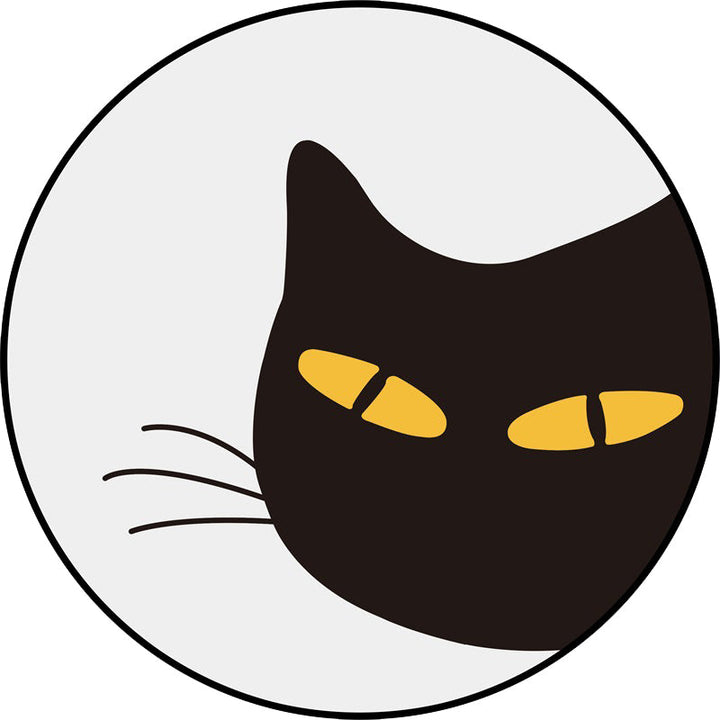Lisslune | Gray Children's Room Rug Children Animal Cat Funny Facial Expression Pattern Area Rug Polyester Stain Resistant Rug