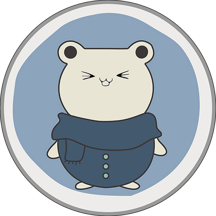 Lisslune | Blue Kids Rug | Kids Animal Hamster Pattern Area Rug Polyester Stain Resistant Carpet