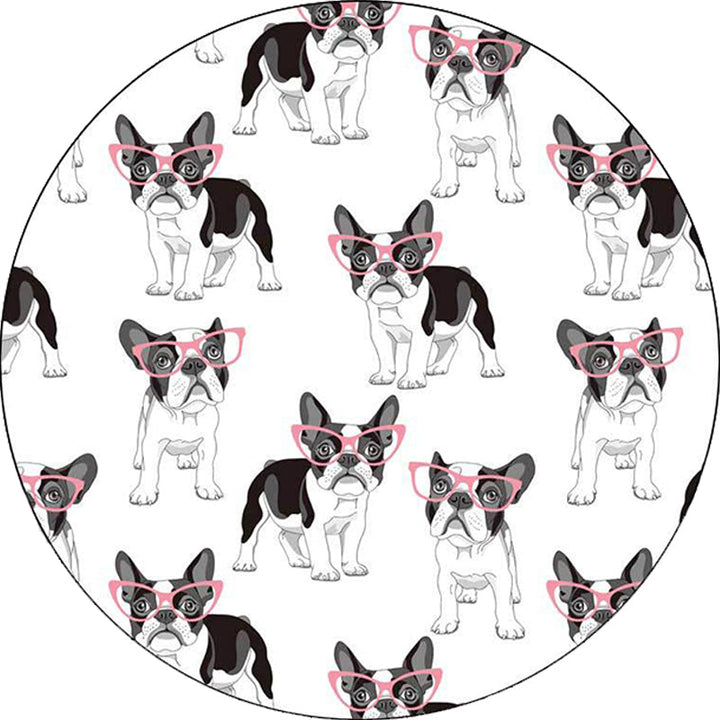 Lisslune | Unique Kids Rug in White and Brown Animal Dog Food Pattern Carpet Polyester Stain Resistant Rug for Children's Room