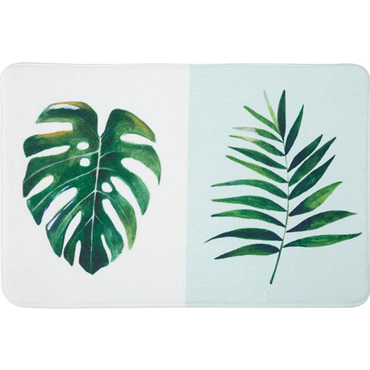 Lisslune | Green and Pink Children's Room Carpet Children Botanical Leaf Potted Plants Pattern Area Rug Polyester Pet Friendly Carpet