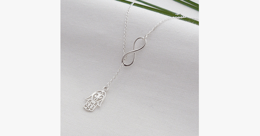 Lisslune | Infinite Happiness Pendant Necklace in Silver Color - Gives a fashionable and unique look