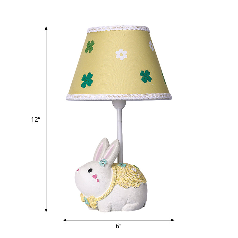 Lisslune | CloverHop – Comic lamp for rabbit base in yellow
