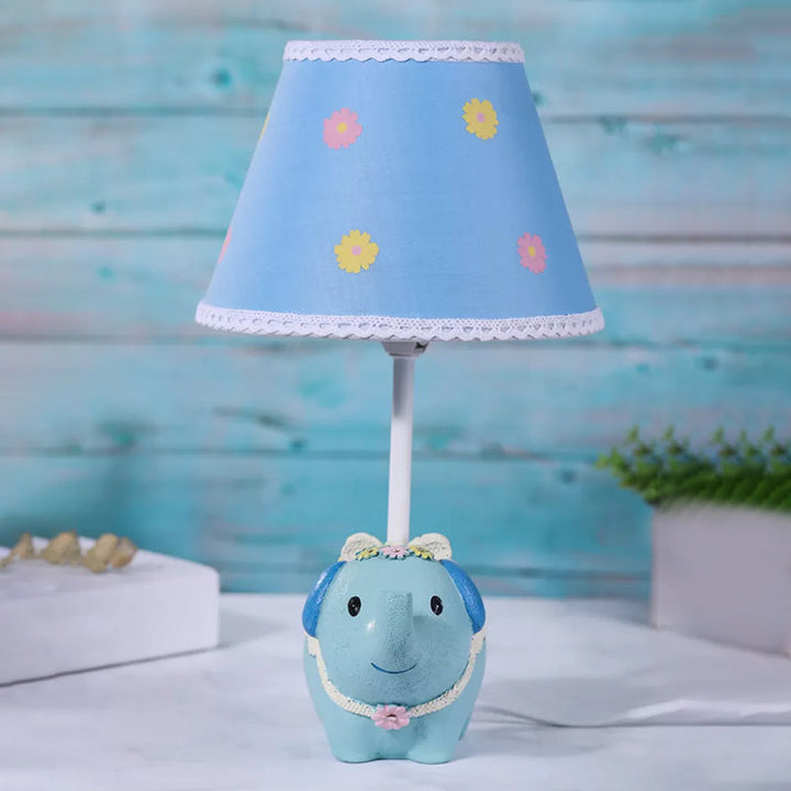 Lisslune | Elebloom – Table lamp with cone for children with floral pattern and elephant foot