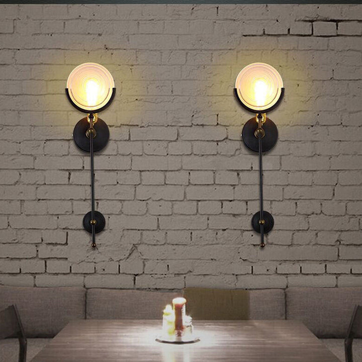 Lisslune | 1 Light Wall Mounted Light with Clear Glass Plate Postmodern Wall Lighting for the Kitchen