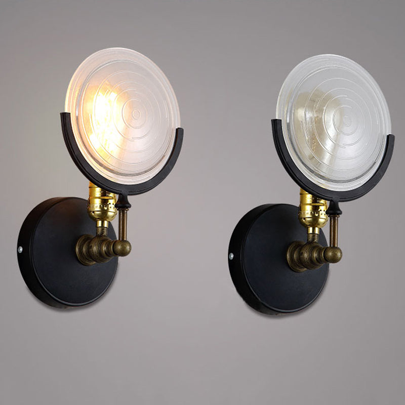 Lisslune | 1 Light Wall Mounted Light with Clear Glass Plate Postmodern Wall Lighting for the Kitchen