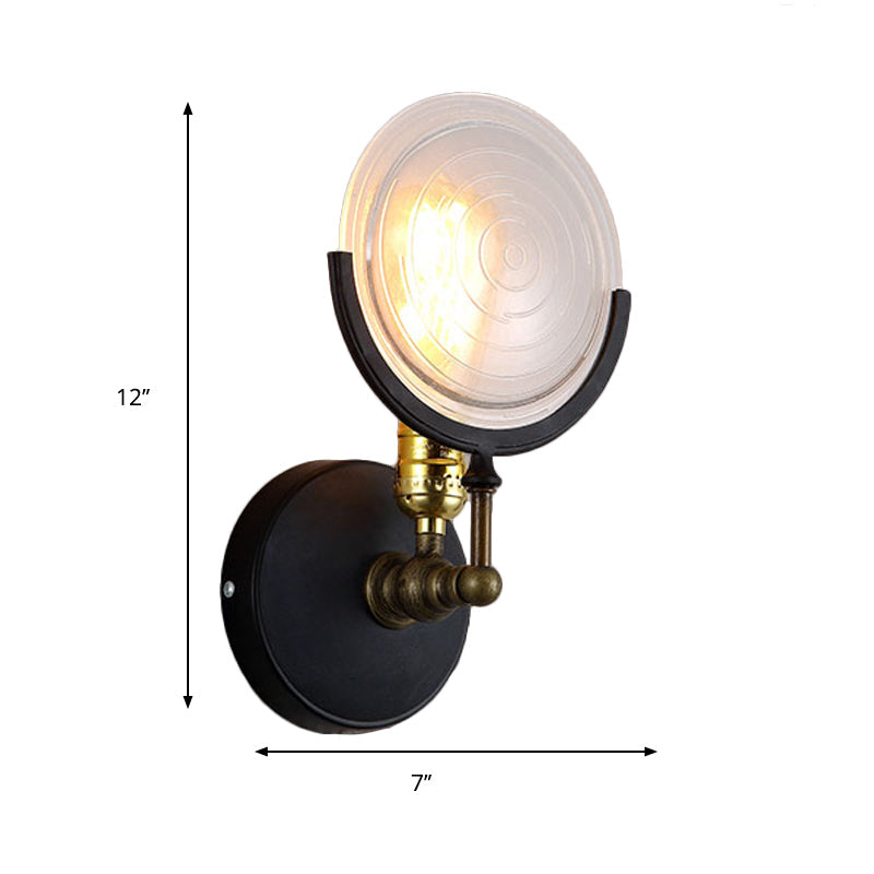 Lisslune | 1 Light Wall Mounted Light with Clear Glass Plate Postmodern Wall Lighting for the Kitchen