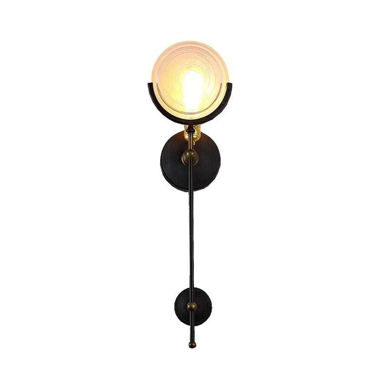 Lisslune | Torch Wall Lamp Modern 1 Head Wall Lighting with Clear Glass Panel for Living Room