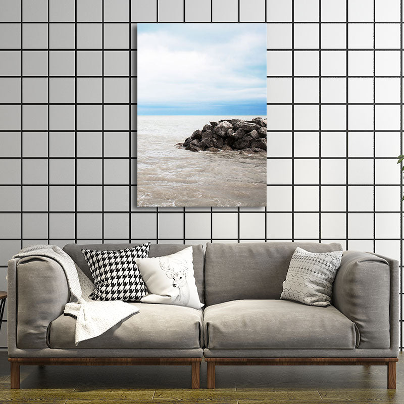 Lisslune | Textured Landscape Art Print Tropical Canvas Wall Decoration for Living Room