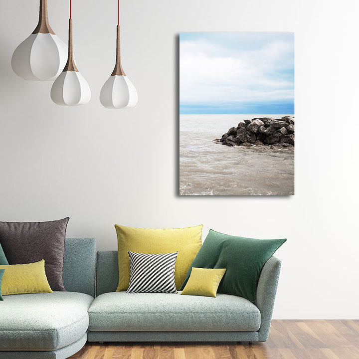 Lisslune | Textured Landscape Art Print Tropical Canvas Wall Decoration for Living Room