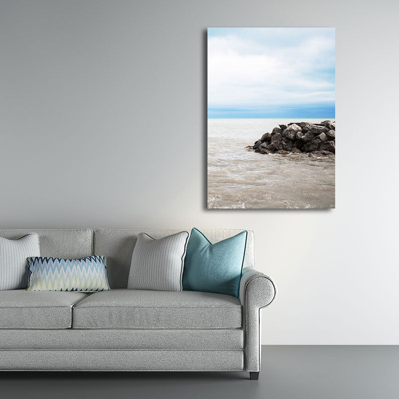 Lisslune | Textured Landscape Art Print Tropical Canvas Wall Decoration for Living Room