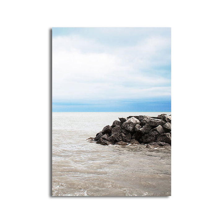 Lisslune | Textured Landscape Art Print Tropical Canvas Wall Decoration for Living Room