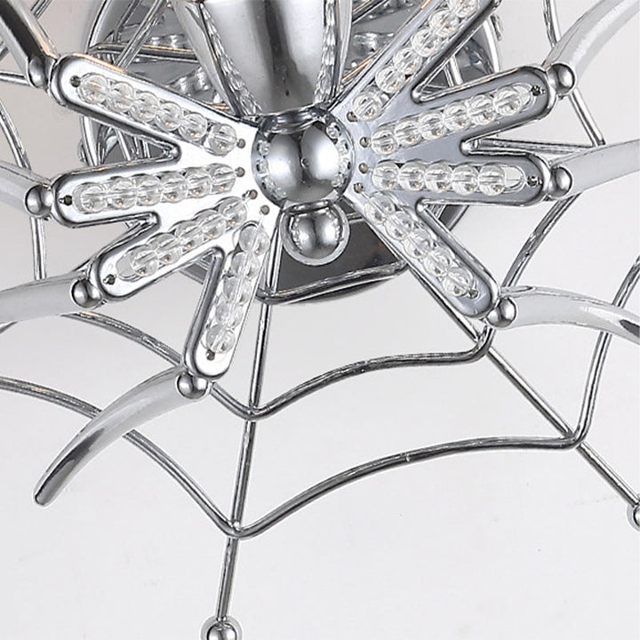 Skørter | Chrome Spider Wall Light Modern Clear Glass 1 Light Wall Lighting for Bedroom