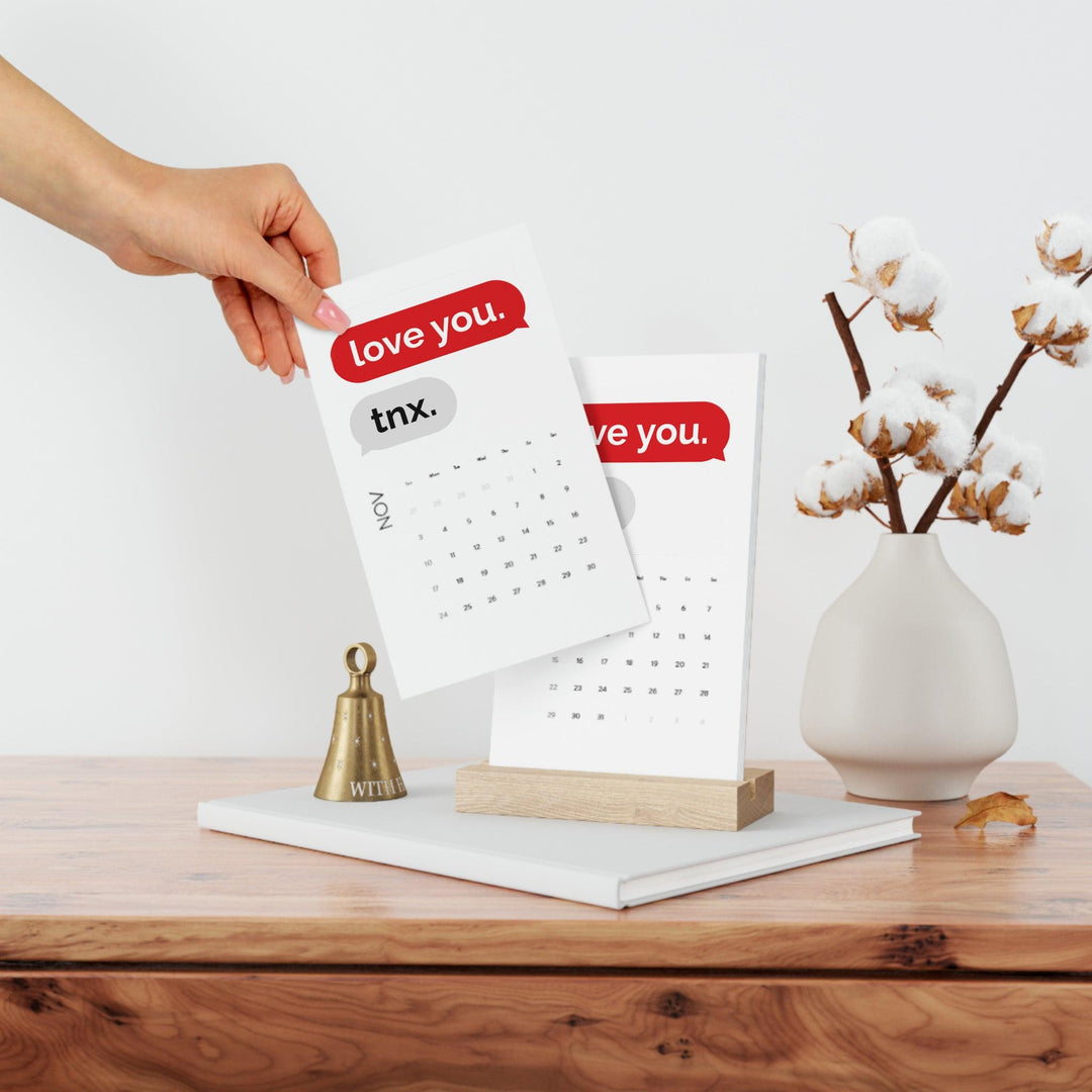 Lisslune | Luxurious 2024 Eco-Friendly Custom Desk Calendar with Photo Features