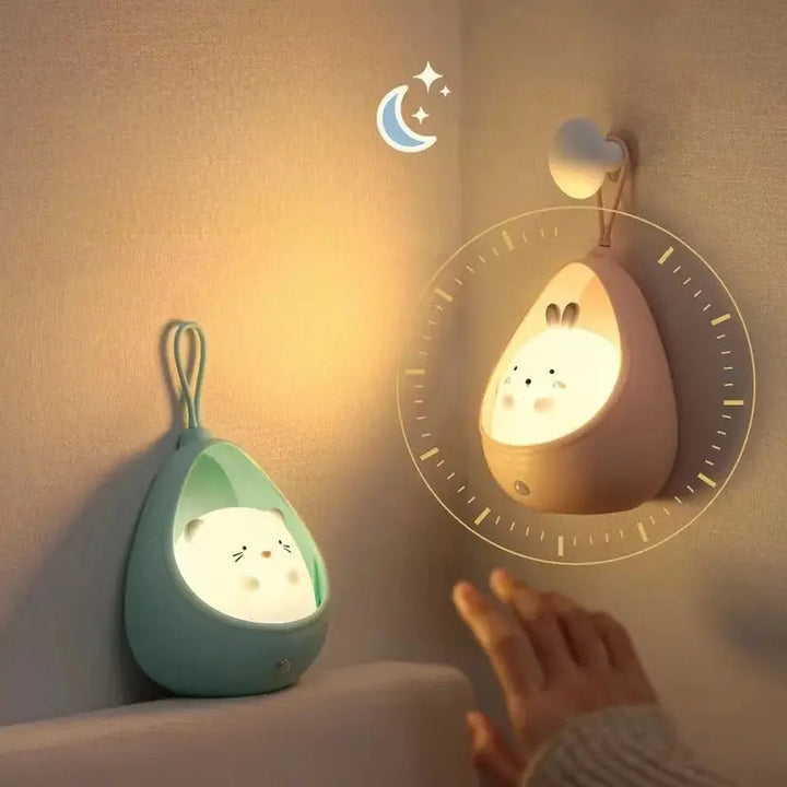 Lisslune | PurrLight – Cute Animal Night Light LED Bedside Lamp for Kids