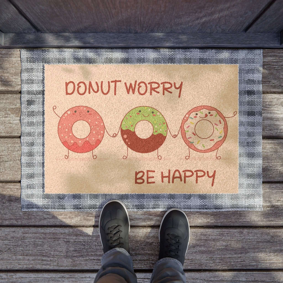 Lisslune | Adjustable Donut don't worry doormat - Eco-friendly grade-A tufted coconut fiber