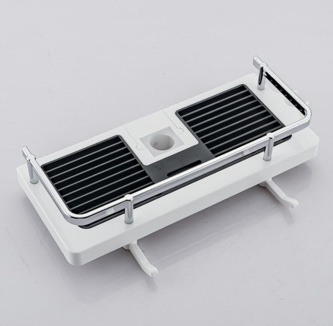 Lisslune | Bathroom Shelf Caddy for Shower Rod, No Drilling Pole Shower Storage Shelf Holder