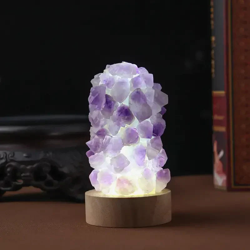 Lisslune | Crystal Lamp - Amethyst - Healing Energy - Gentle Light