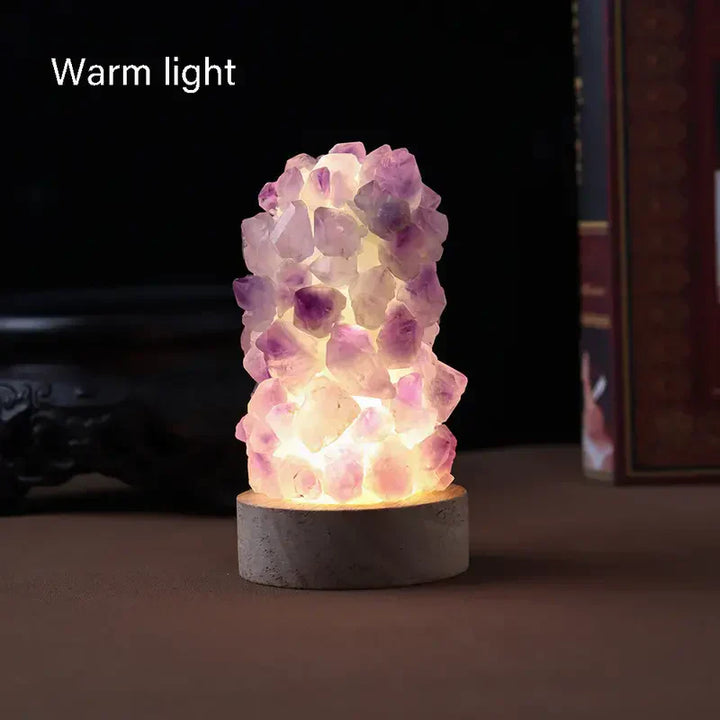 Lisslune | Crystal Lamp - Amethyst - Healing Energy - Gentle Light