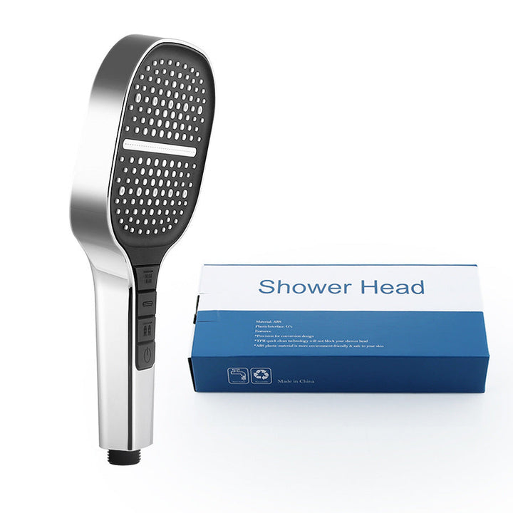 Lisslune | HydraLux 7-Setting Shower Head – Water-Saving & Anti-Scale – Square Chrome