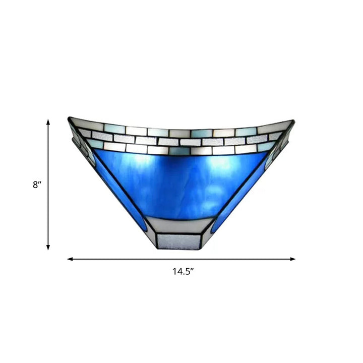 Skørter | Tiffany Wall Light with Stained Glass Shade Indoor Wall Sconces Light for Living Room