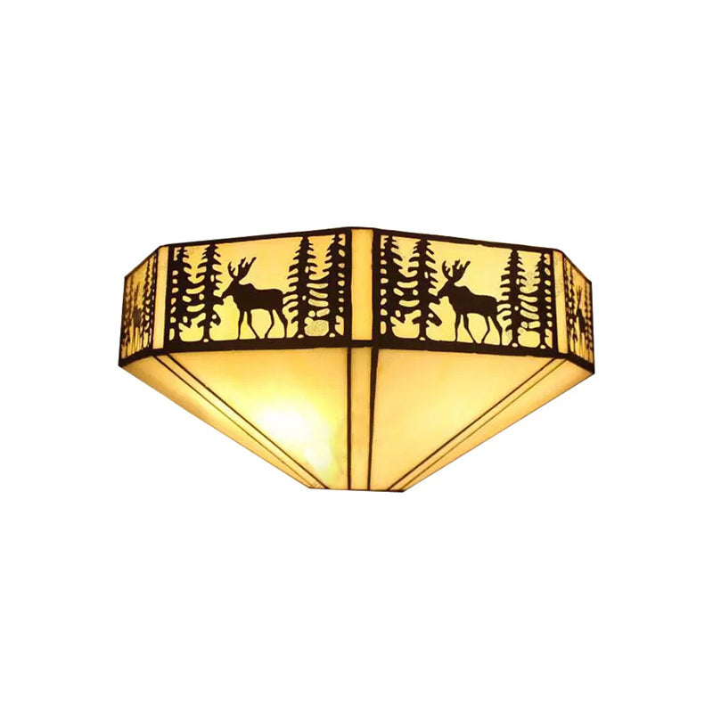 Skørter | Tiffany Wall Light with Stained Glass Shade Indoor Wall Sconces Light for Living Room