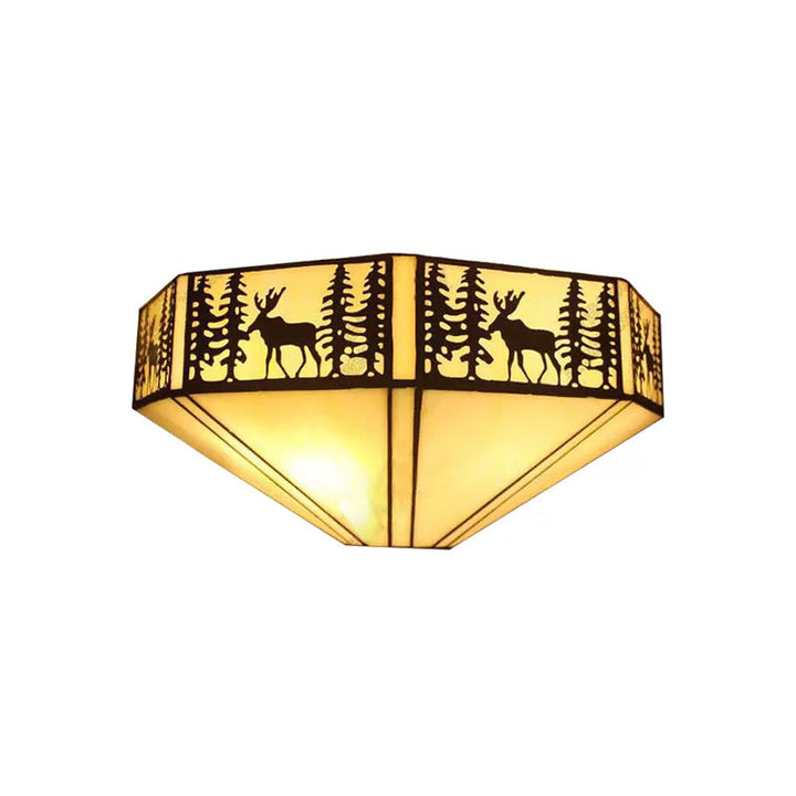 Skørter | Tiffany Wall Light with Stained Glass Shade Indoor Wall Sconces Light for Living Room