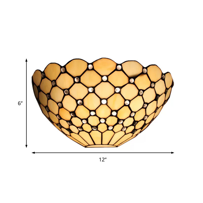 Skørter | Tiffany Wall Light with Stained Glass Shade Indoor Wall Sconces Light for Living Room