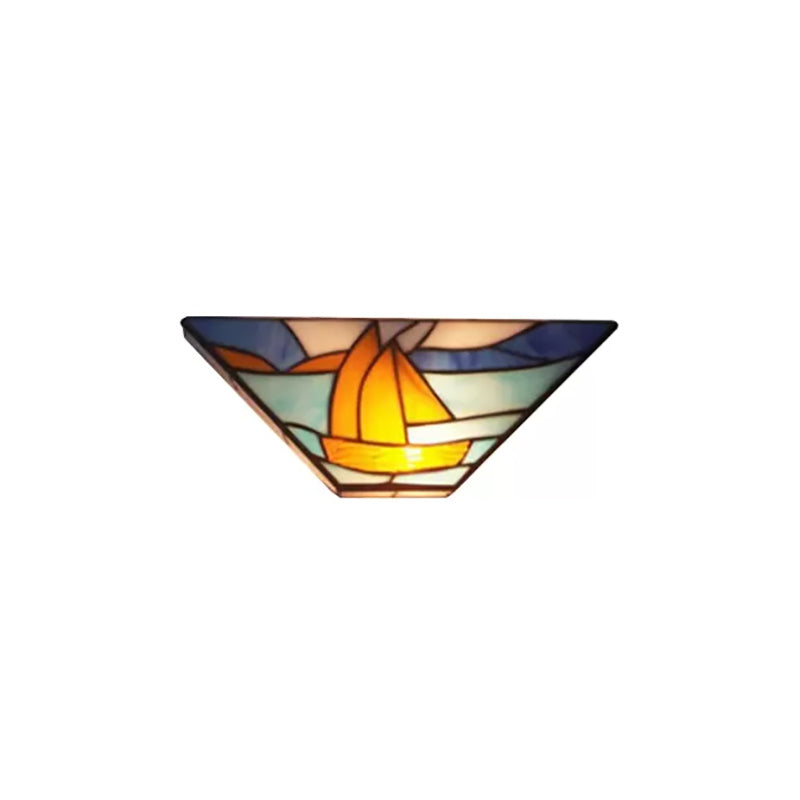 Skørter | Tiffany Wall Light with Stained Glass Shade Indoor Wall Sconces Light for Living Room