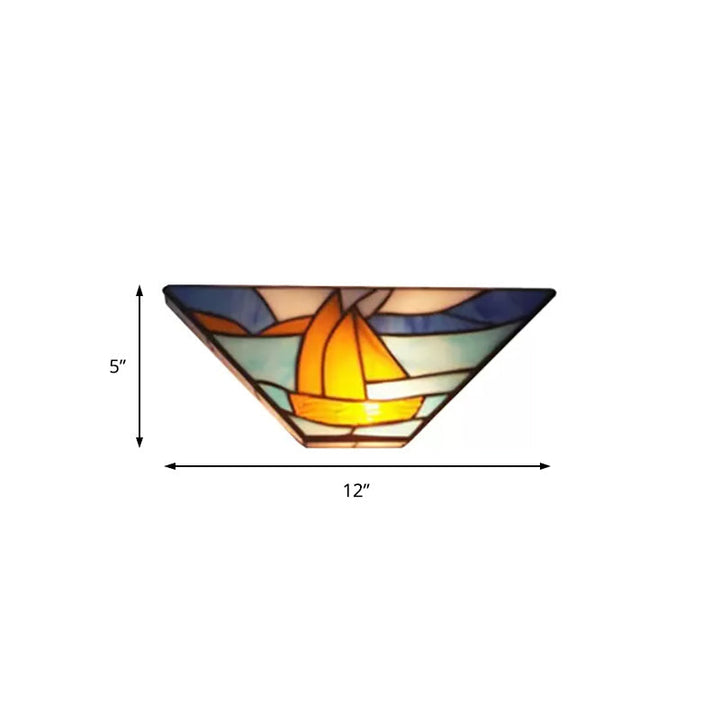 Skørter | Tiffany Wall Light with Stained Glass Shade Indoor Wall Sconces Light for Living Room