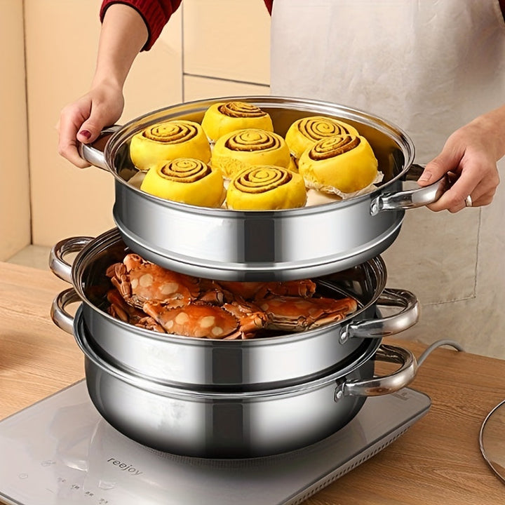 Lisslune | SteamMaster 3-level steamer for the efficient preparation of multiple meals