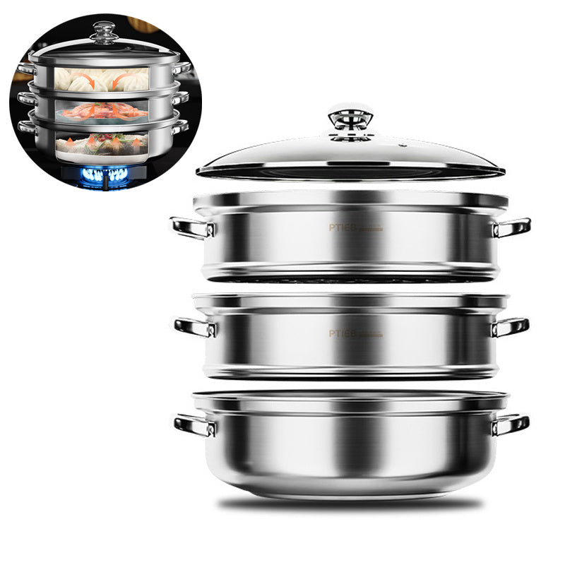 Lisslune | SteamMaster 3-level steamer for the efficient preparation of multiple meals