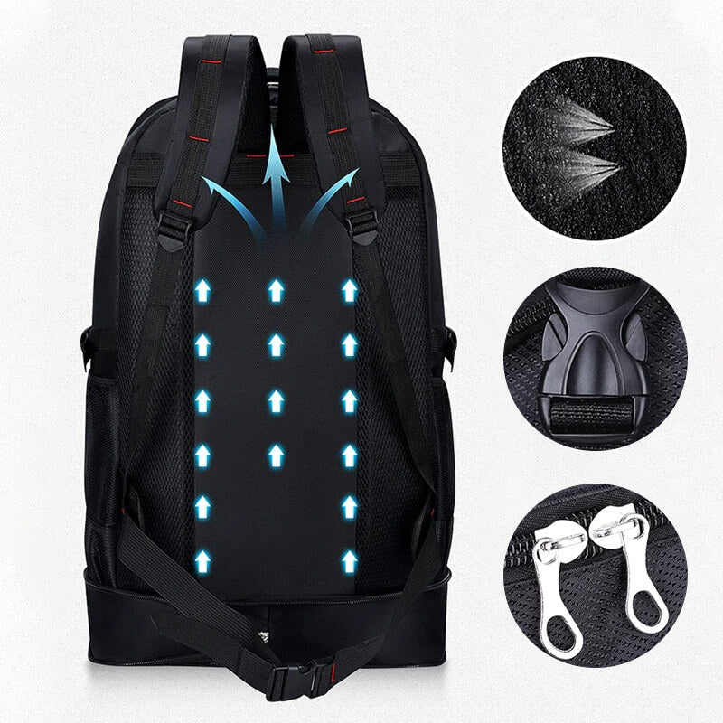 Lisslune | Expandable Oxford backpack with large capacity