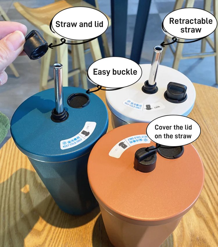 Lisslune | Cup with collapsible straw