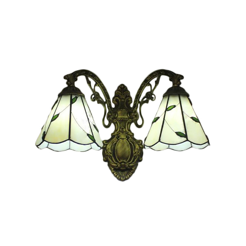 Lisslune | Blade Wall Lamp 2 Lights Spotted Glass Rustic Wall Lighting for Bedroom