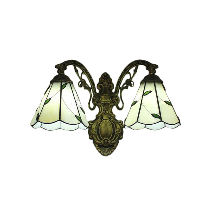 Lisslune | Blade Wall Lamp 2 Lights Spotted Glass Rustic Wall Lighting for Bedroom