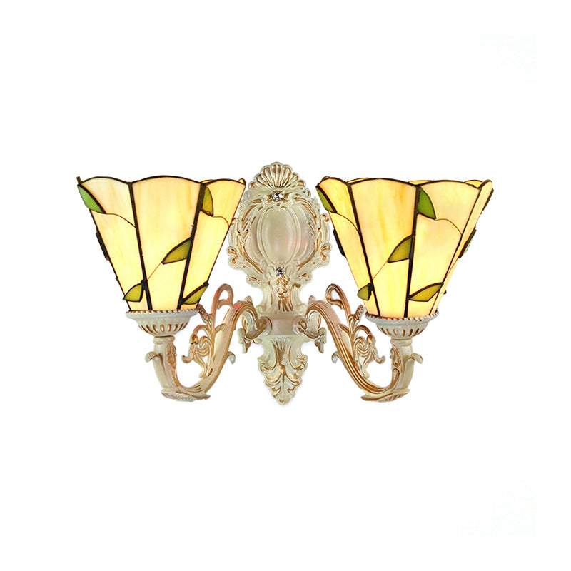 Lisslune | Blade Wall Lamp 2 Lights Spotted Glass Rustic Wall Lighting for Bedroom