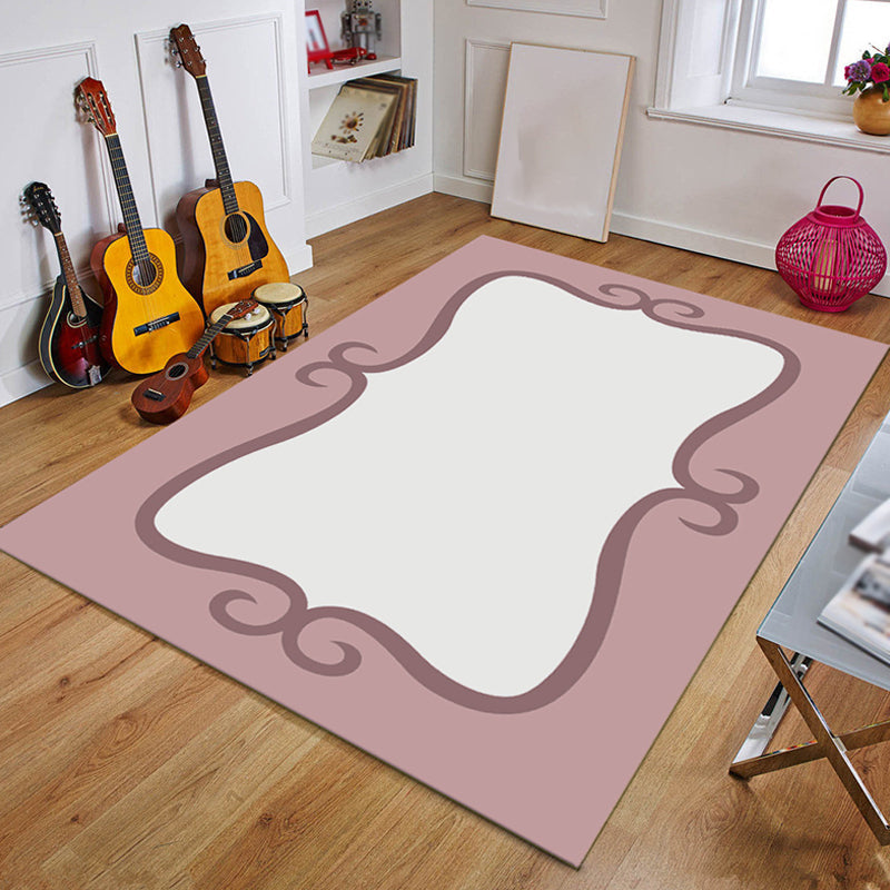 Lisslune | Blue and Black Children's Carpet Fairy Tale Whale Ocean Pencil Pattern Carpet Polyester Washable Carpet