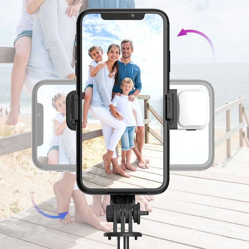 Lisslune | Bluetooth Selfie Stick Tripod with Telephone Stand and Beauty Fill-in Lighting