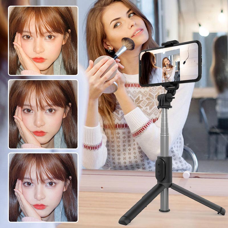 Lisslune | Bluetooth Selfie Stick Tripod with Telephone Stand and Beauty Fill-in Lighting