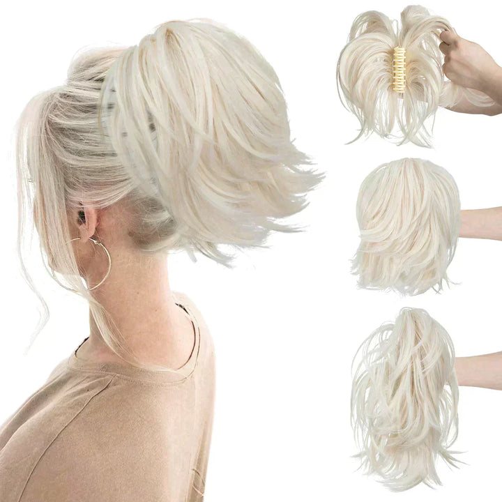 Lisslune | Synthetic Claw Clip In Ponytail Hair Extensions Diy Hair Piece Hair Bun