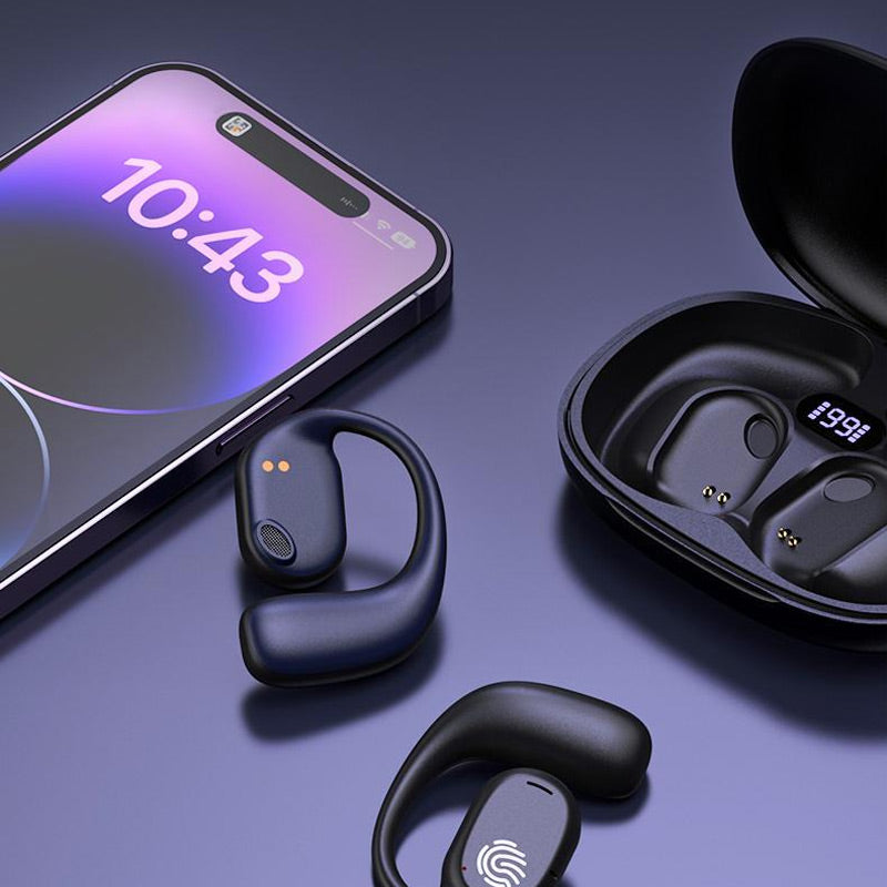 Lisslune | Bluetooth headphones with bone conduction and real ear hook