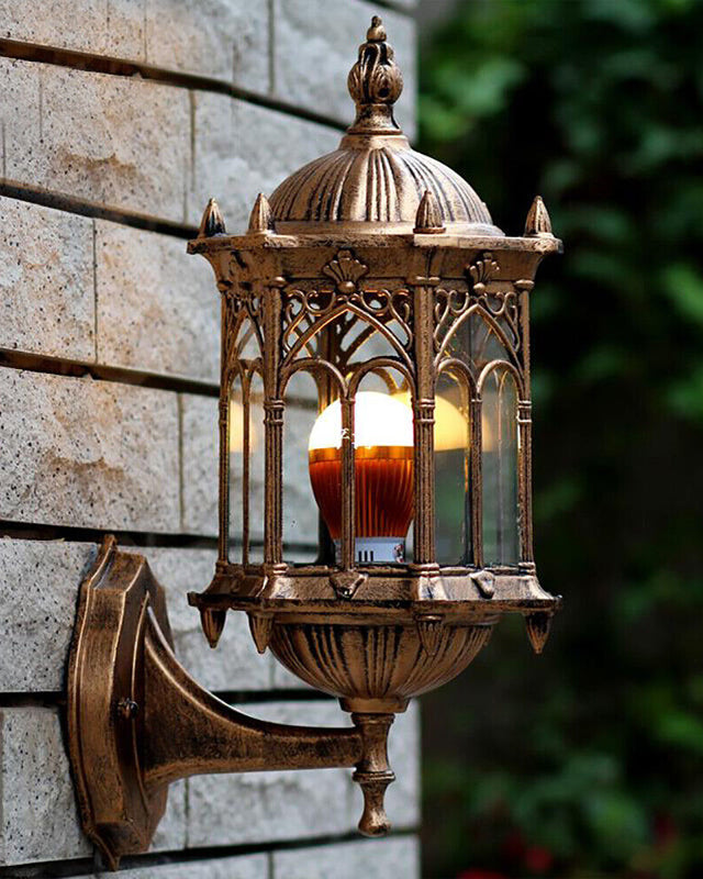 Lisslune | Antique Gold Outdoor Wall Light