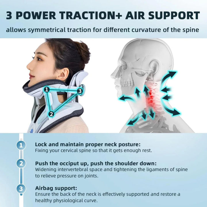 Lisslune | Neck Stretcher for Pain Relief - Adjustable Cervical Traction Device Ideal for Neck Tension and Discomfort