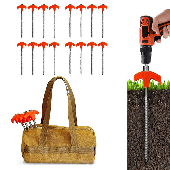 Lisslune | Rotatable tent pegs with thread